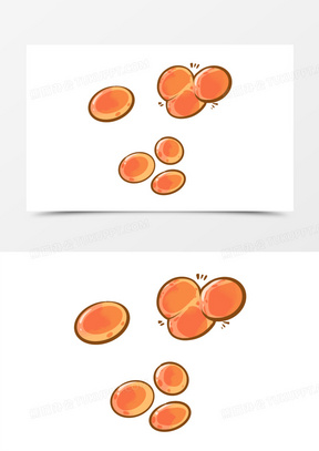 卡通手绘细胞分裂素材