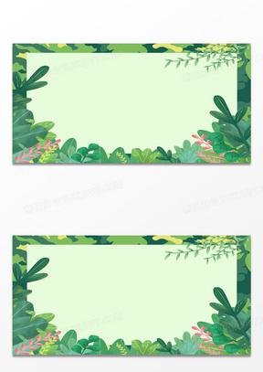 绿色插画风军事训练迷彩边框背景