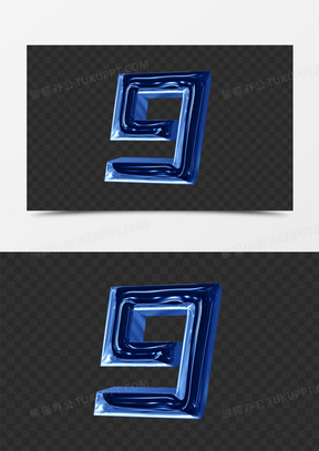 酸性镭射立体数字九设计