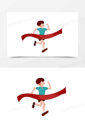 终点卡通图片素材