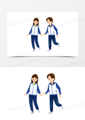 校服卡通图片素材