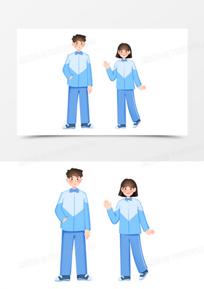 校服卡通图片素材