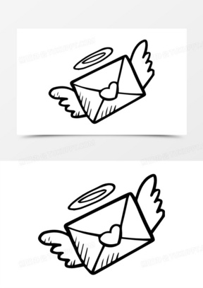 情书信封图片素材