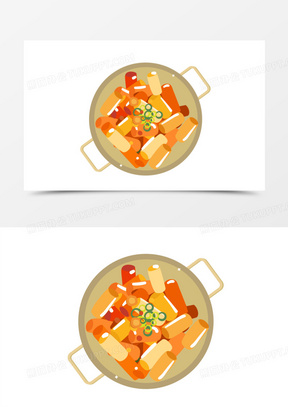 手绘韩国炒年糕素材190卡通手绘韩式炒年糕素材180卡通手绘韩式年糕
