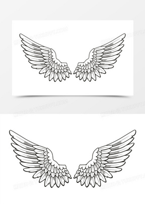 手绘天使翅膀