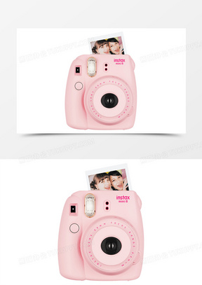 创意卡通大头贴闺蜜粉红色的相机