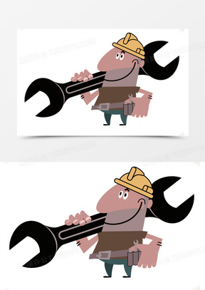 建筑工地工人图片卡通