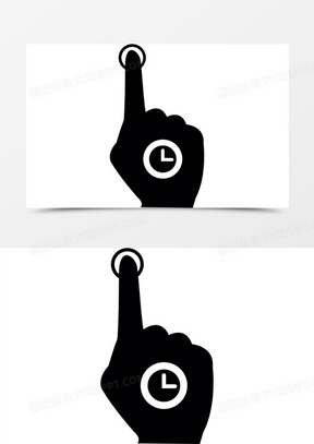 把一根手指,等待图标