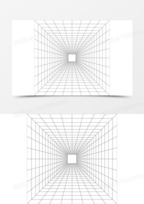 酸性装饰透视网格免抠装饰素材