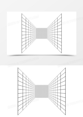两点透视网格图图片