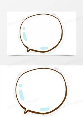 手绘可爱圆形线条对话框130蓝色卡通可爱圆形30可爱圆形眼镜qq表情png