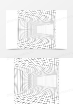 两点透视网格图图片