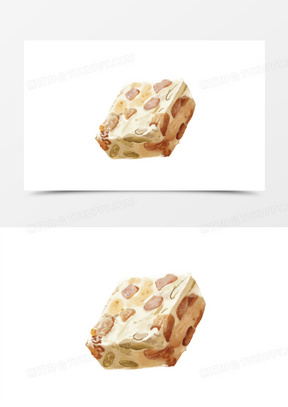 手绘厚涂雪花酥免抠元素