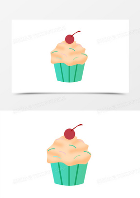 卡通手绘小蛋糕免抠元素