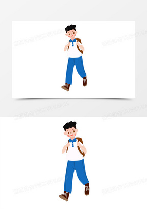 背书包卡通图片素材