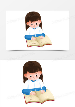 认真读书图片素材