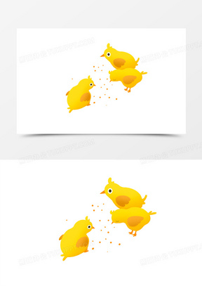 小鸡吃米简谱图片