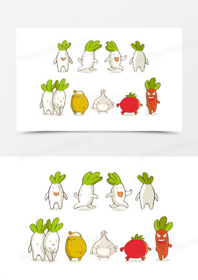 卡通蔬菜家族