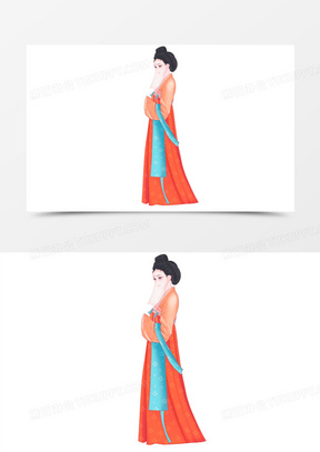 侧面美女图片素材