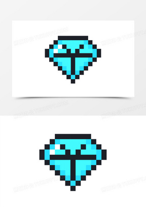 像素风钻石装饰素材