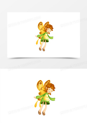 可爱天使图画唯美设计素材