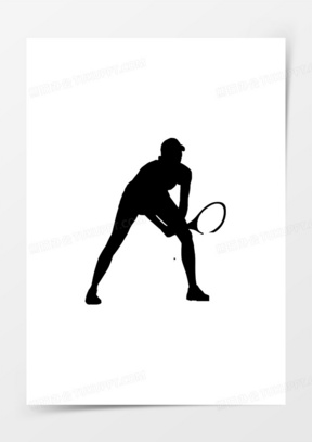 网球剪影图片素材