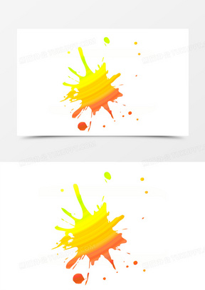 黄色泼墨图片素材