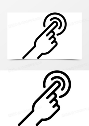 用手触摸按钮图标