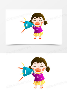 卡通手绘叫卖喊话素材