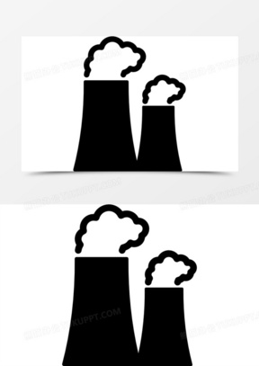 核电厂的烟囱图标