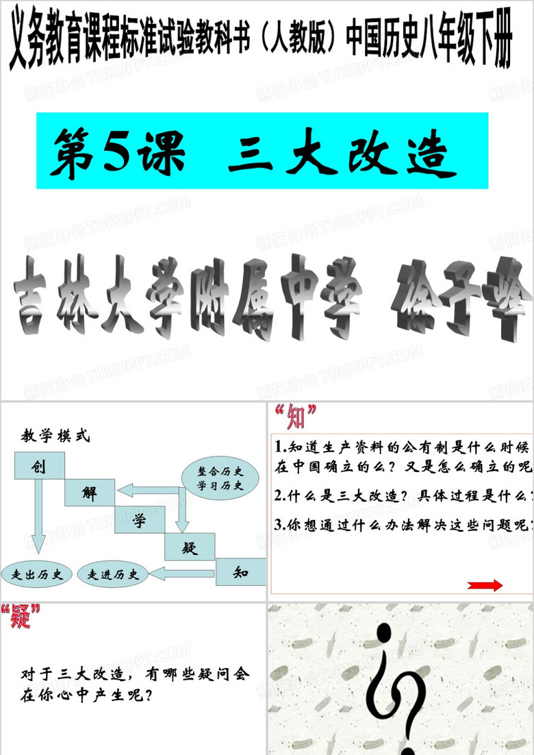 三大改造PPT模板 