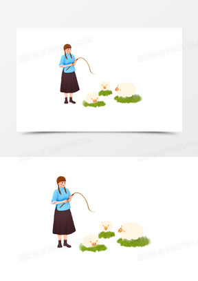 放羊娃图片素材