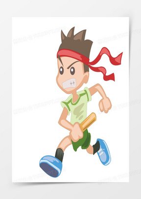 跑接力赛的运动员