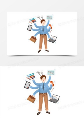 借我三头六臂图片表情包_熊猫办公