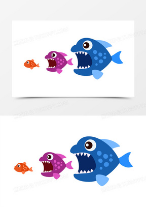 大鱼吃小鱼图片素材