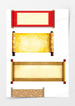 中式卷轴图片素材