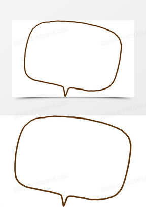 手绘方块线条对话框