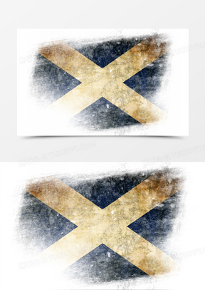 苏格兰国旗笔触背景