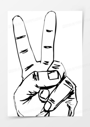 手绘手掌图片素材