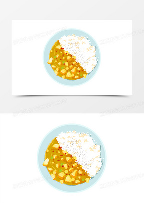 咖喱鸡肉饭图片高清真实