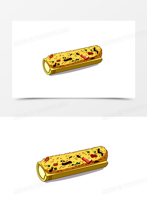 卡通手绘竹筒饭元素