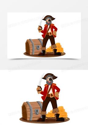 60手绘卡通海盗探险元素120卡通海盗矢量元素190手绘卡通海盗发现宝藏