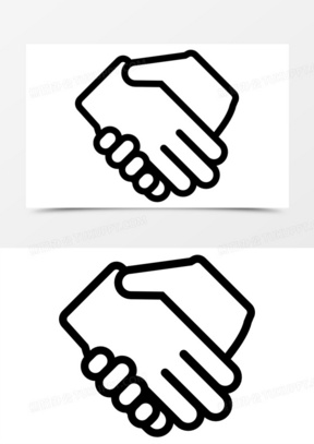 握手图标图片可爱卡通_熊猫办公