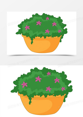 花坛卡通图片素材