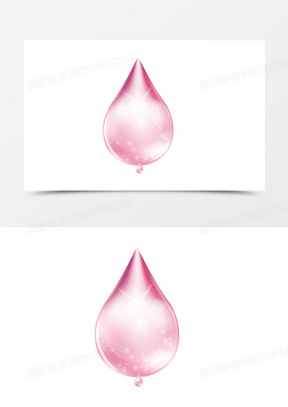 手绘矢量一滴精油