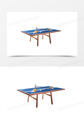 乒乓球桌平面素材图片