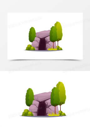 山洞卡通素材_山洞卡通图片_山洞卡通素材图片下载_熊猫办公