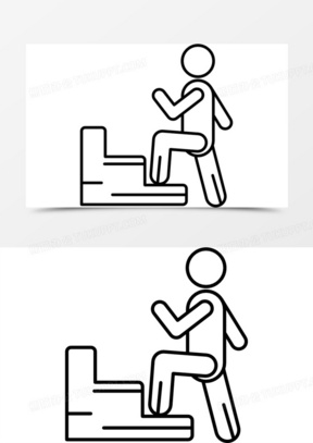 爬楼梯图片卡通简笔画_楼梯图片大全大图高清素材下载_熊猫办公