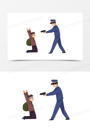 警察抓捕犯人指认现场素材151黑色监狱罪犯收监拍照剪影免抠元素190