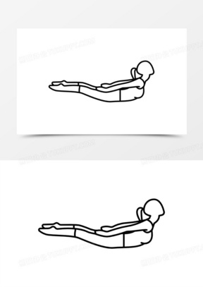 女人倒立伸展身体图标